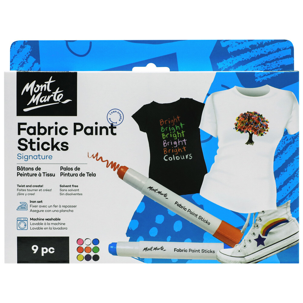 Fabric Paint Sticks 9pce x 5g