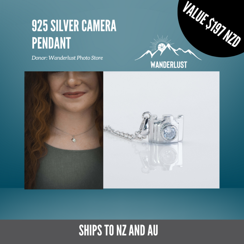 Wanderlust 925 Silver Camera Pendant (Value $197) | NZ and Australia