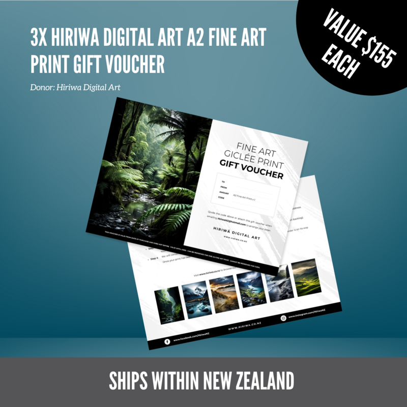 3x A2 Fine Art Print Gift Voucher | Hiriwa Digital Art