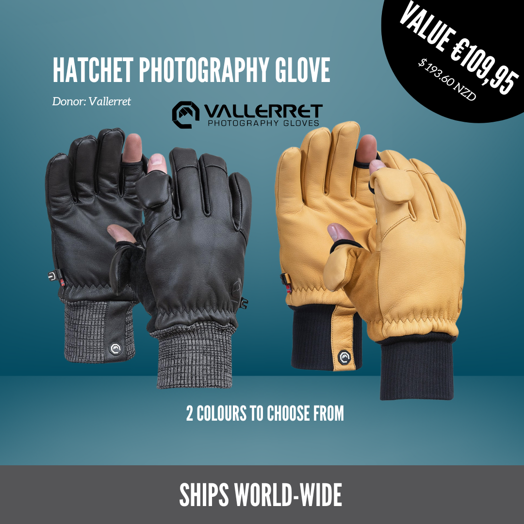 Hatchet Photography Gloves (Value of €109,95, $193 NZD)