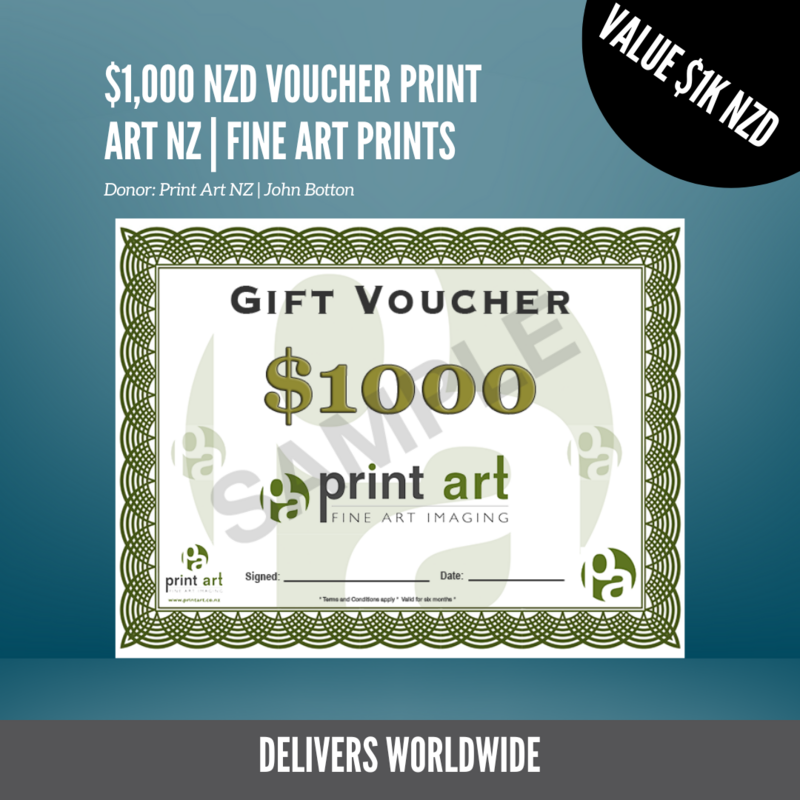 $1,000 NZD Art Print NZ Voucher | Fine Art Printing