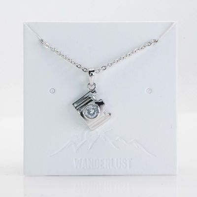 925 Silver Camera Pendant Choker