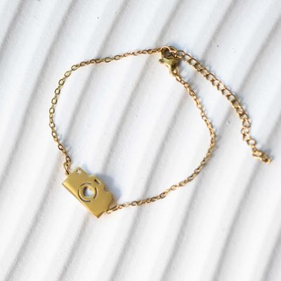 Stainless Steel Camera Bracelet | Golden