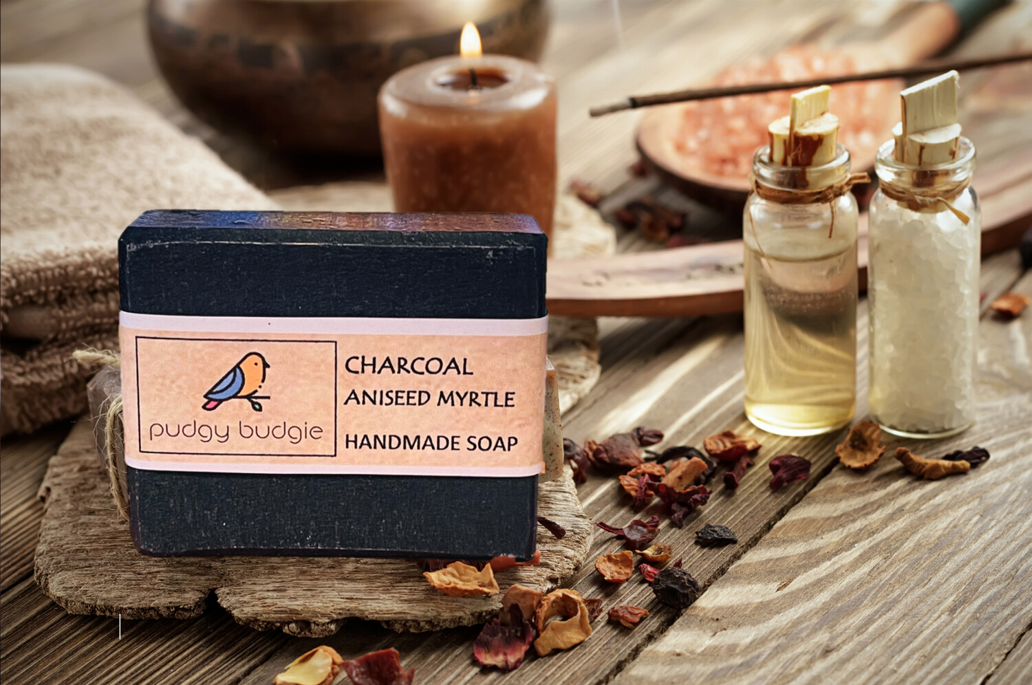 Charcoal Aniseed Myrtle Soap
(Made in Melbourne)