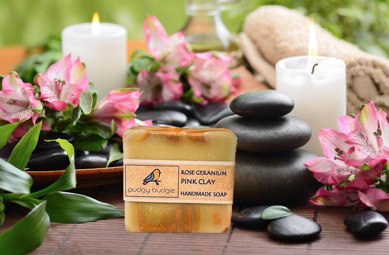 Rose Geranium Pink Clay Soap (Made in Melbourne)