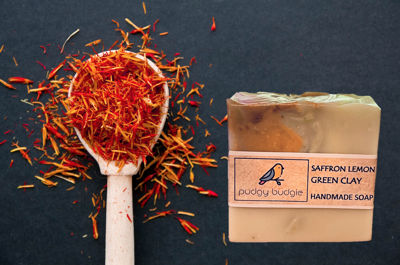 Saffron Lemon Green Clay Soap (Made in Melbourne)