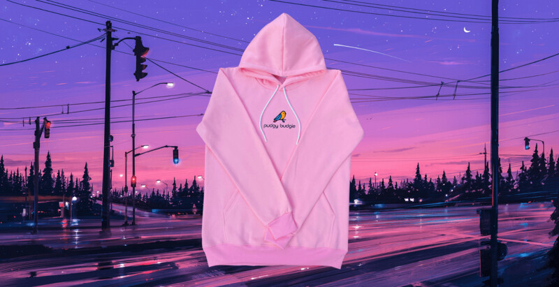 Pink Pudgy Budgie® Classic Hoodie
(Made in Melbourne)