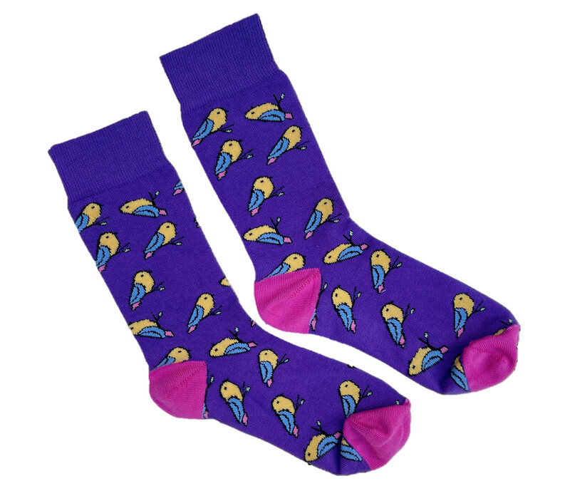 Pudgy Budgie® Novelty Socks - Purple
(Made in Melbourne)
