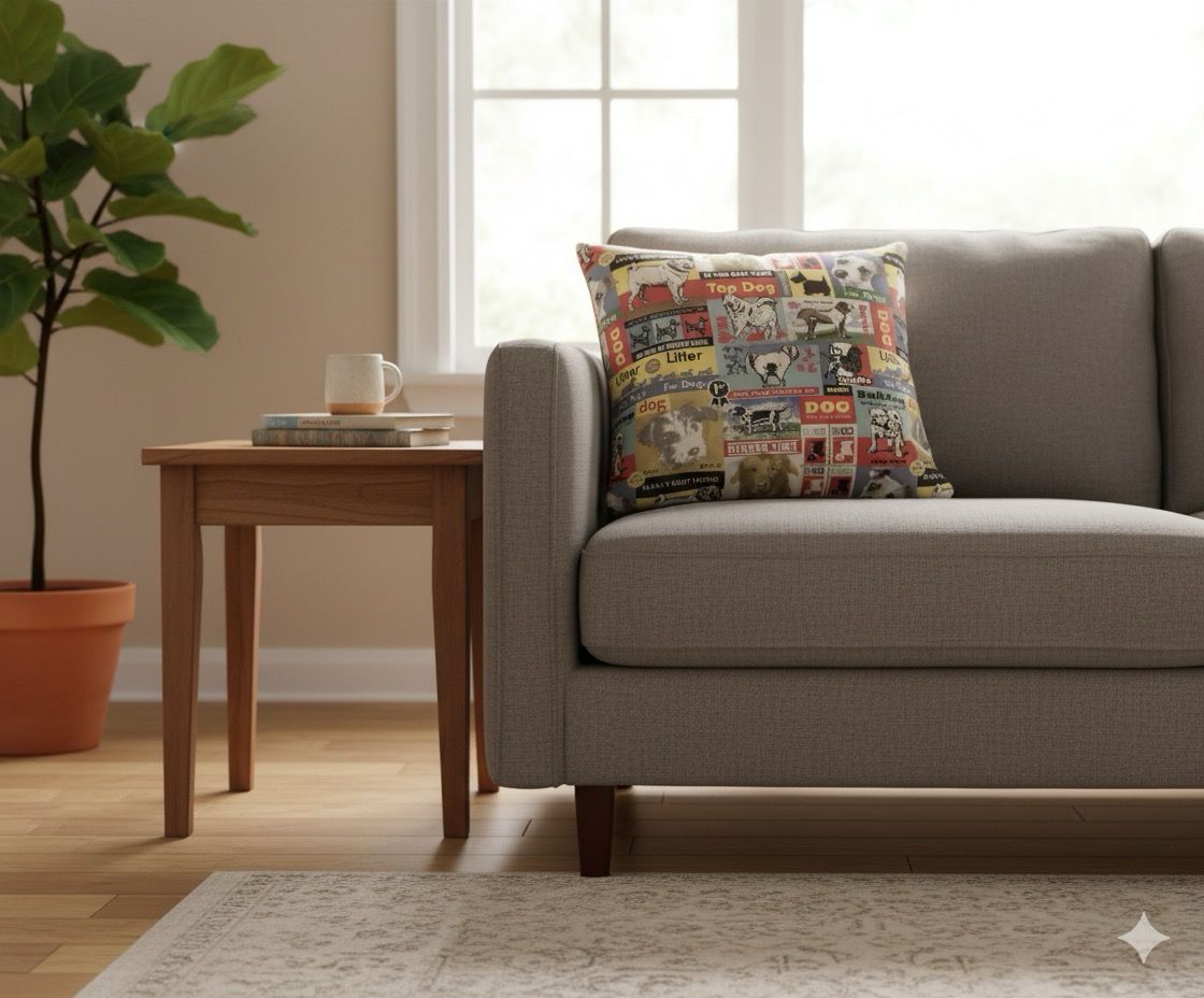 “Canine Collage” Cushion (Made in Melbourne)