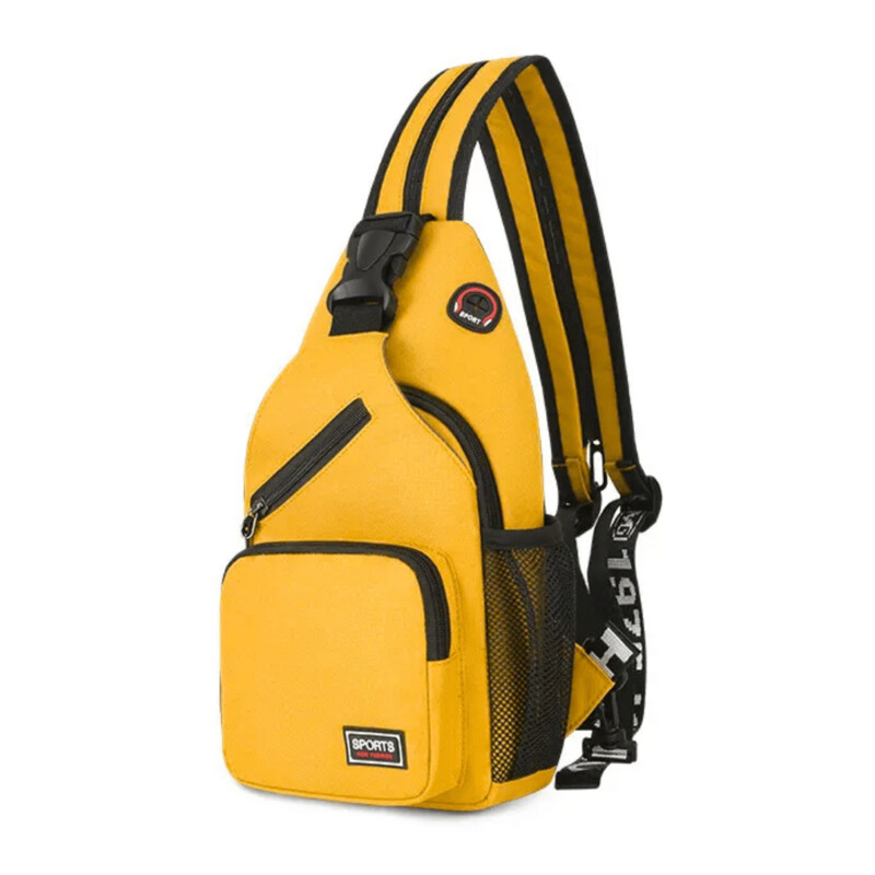 Yellow convertible sling bag with adjustable strap