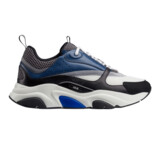 Dior B22 Sneaker - White and Gray Technical Mesh with Blue, Black and Gray Calfskin