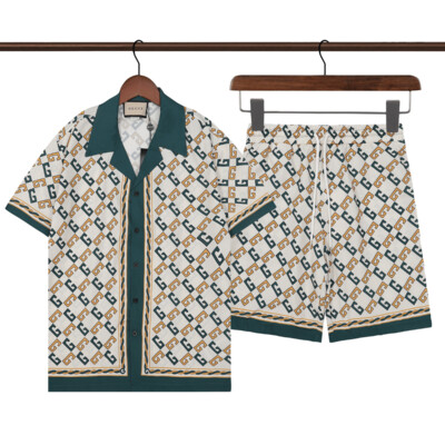 Gucci Green Suit Short-Sleeve Shirt &amp; Shorts