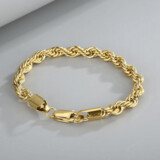 Gold Braided Stainless Steel Bracelet