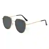 Gold Black Unisex Modern Aviator Sunglasses