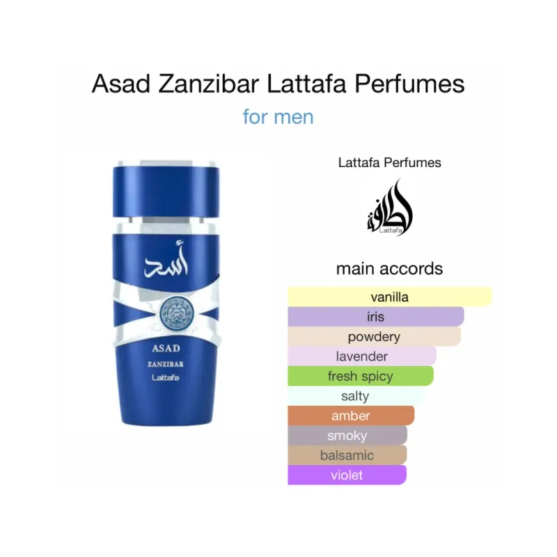 Lattafa Asad Zanzibar Men EDP Spray 3.4oz