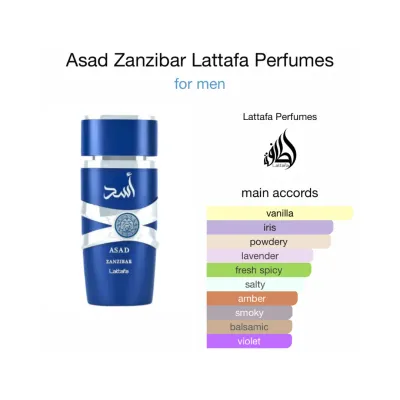 Lattafa Asad Zanzibar Men EDP Spray 3.4oz