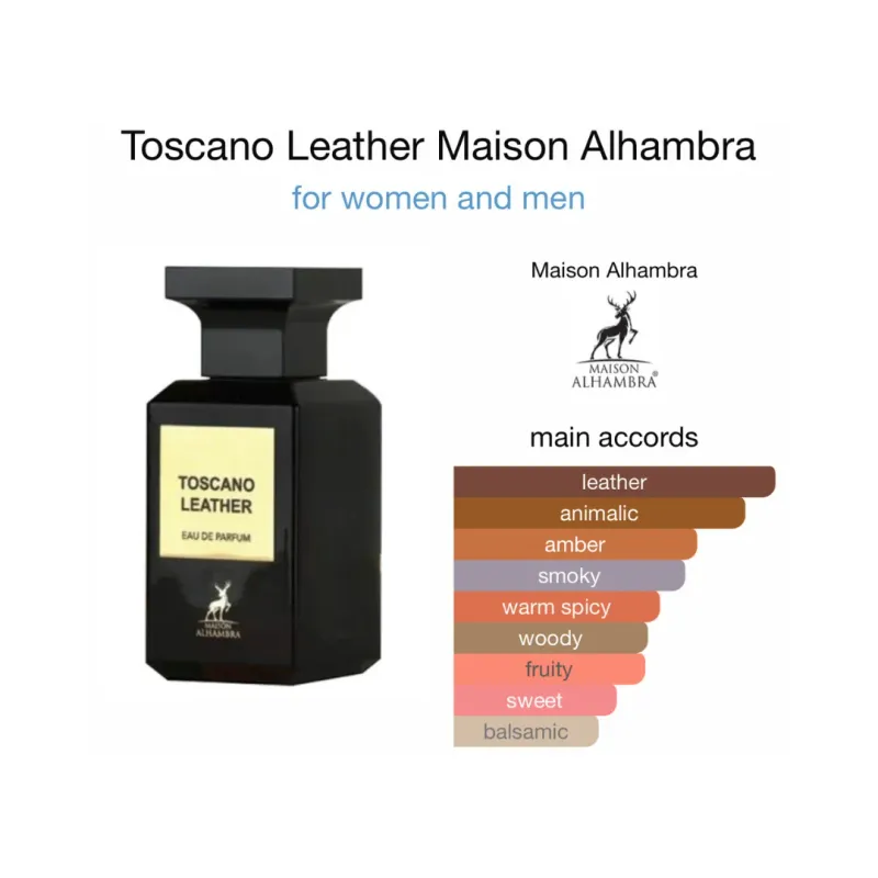 Maison Alhambra Toscano Leather Men EDP Spray 2.7oz
