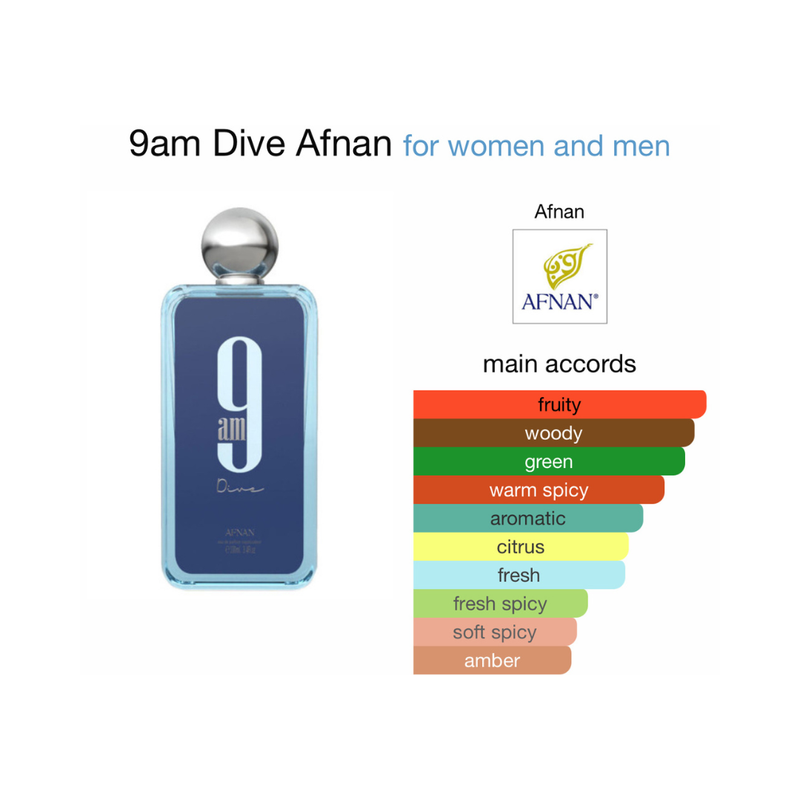 Afnan 9AM Dive Unisex EDP Spray 3.4oz