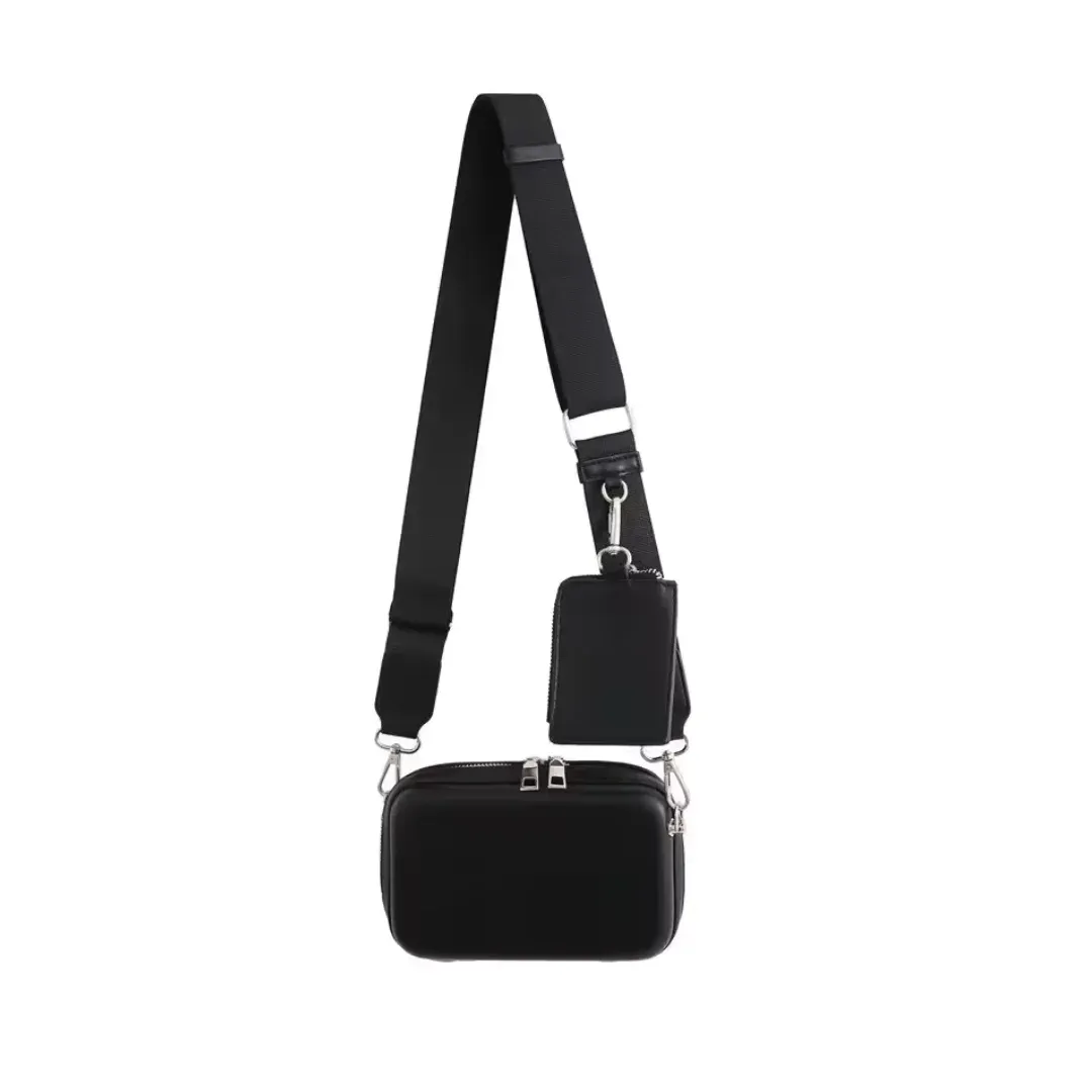 Minimalist Crossbody Bag with Mini Pouch