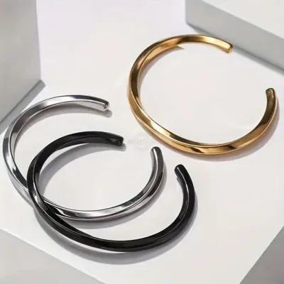 Minimalist Stainless Steel Bracelet Cuff