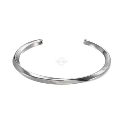 Minimalist Bracelet Cuff in Silver, Colour: Silver