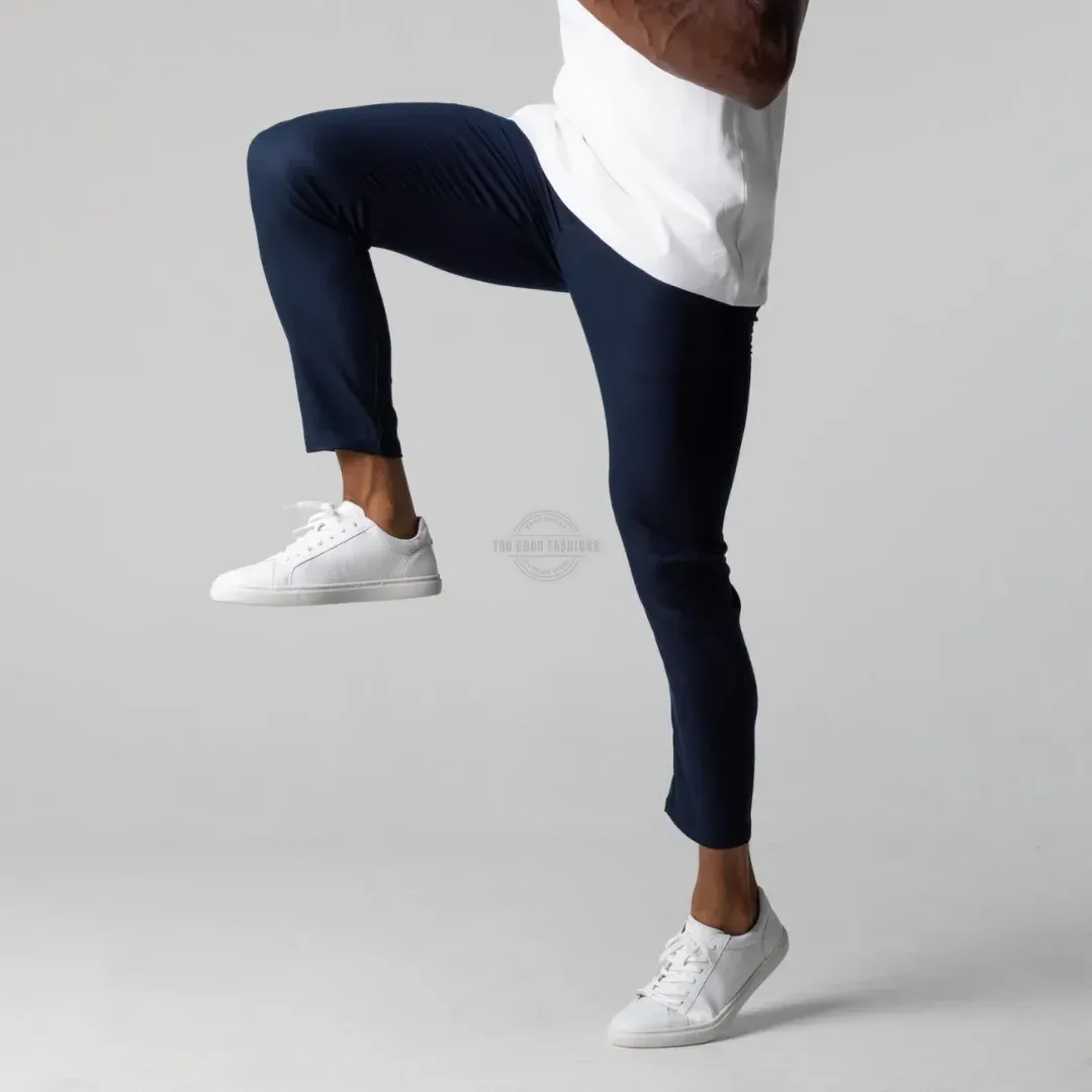 Men&#39;s navy slim-fit stretch chino pants