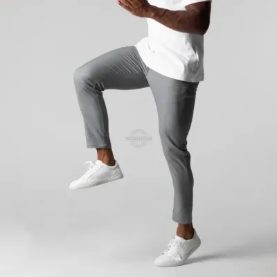 Gray Active Stretch Slim Fit Chino Pants