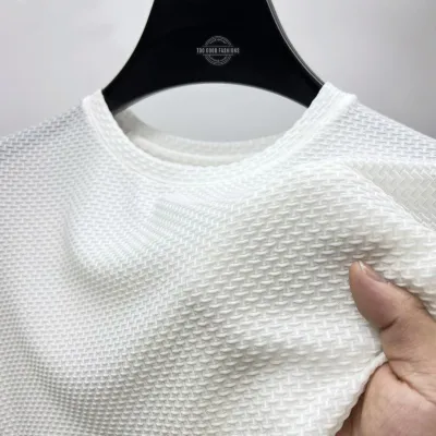 White Premium Textured Lightweight T-Shirt