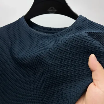 Blue Premium Textured Lightweight T-Shirt
