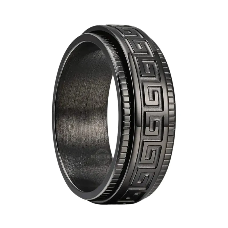 Manifesting Riches Rotating Ring in Black
