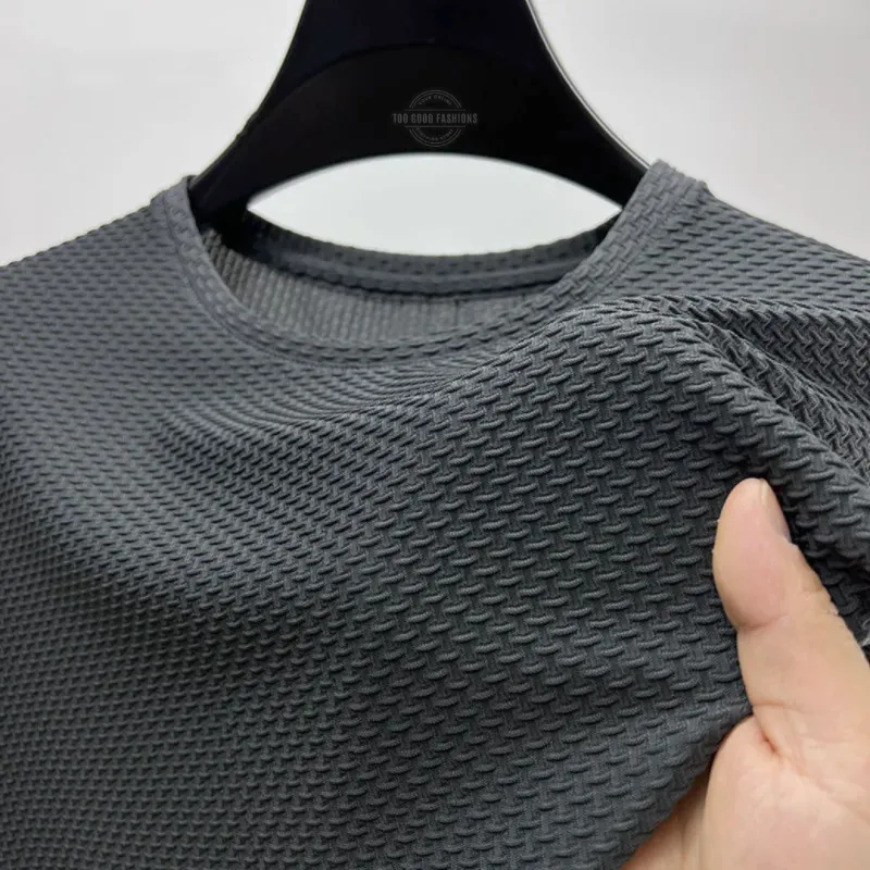 Dark Gray Premium Textured Lightweight T-Shirt