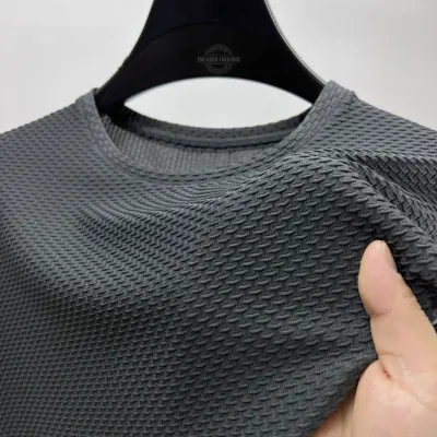 Dark Gray Premium Textured Lightweight T-Shirt