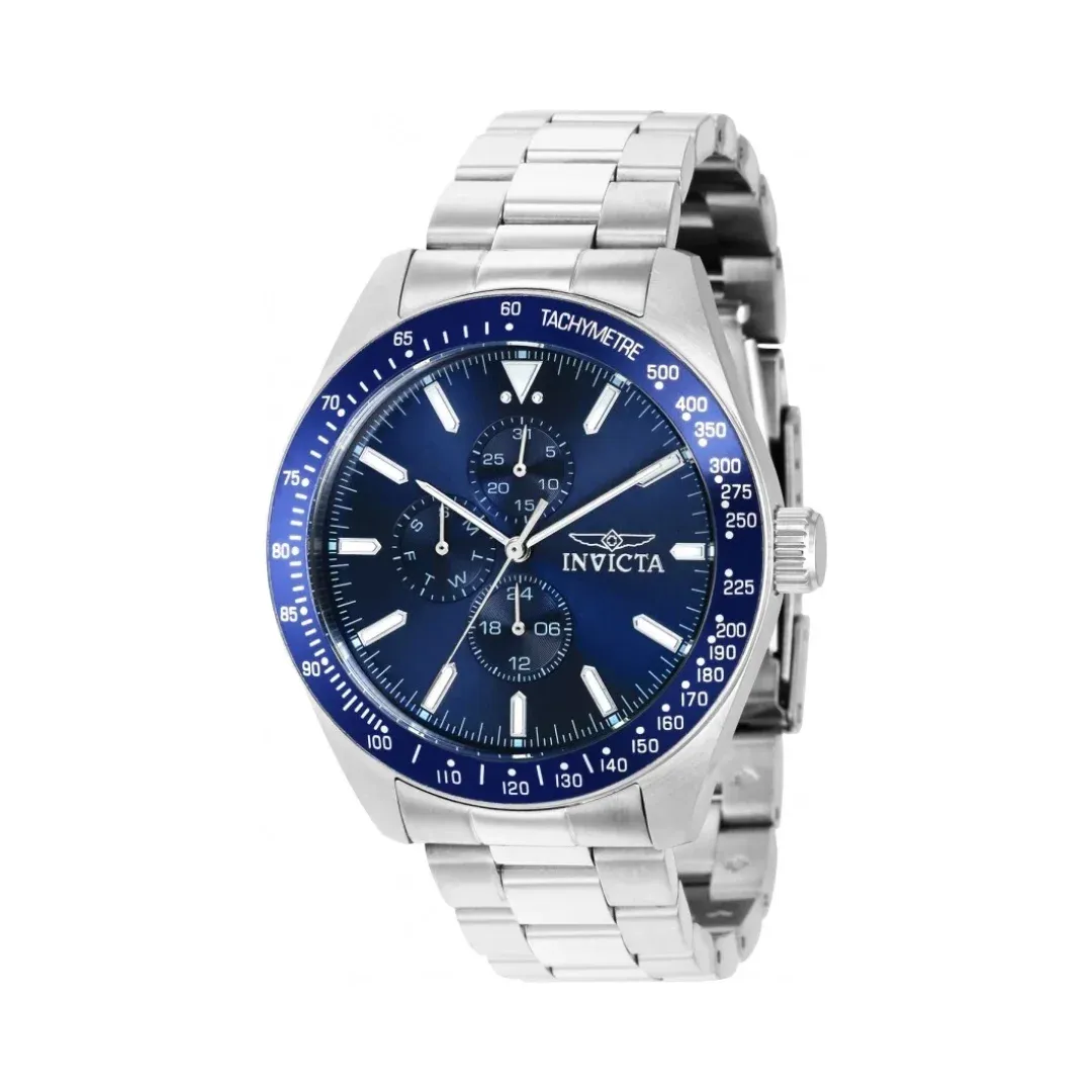 Invicta Men&#39;s Aviator Quartz Blue Dial Stainless Steel Watch (38965)