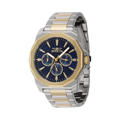 Invicta Men&#39;s Speedway Quartz Chronograph Blue Dial Two-Tone Stainless Steel Watch (46848)
