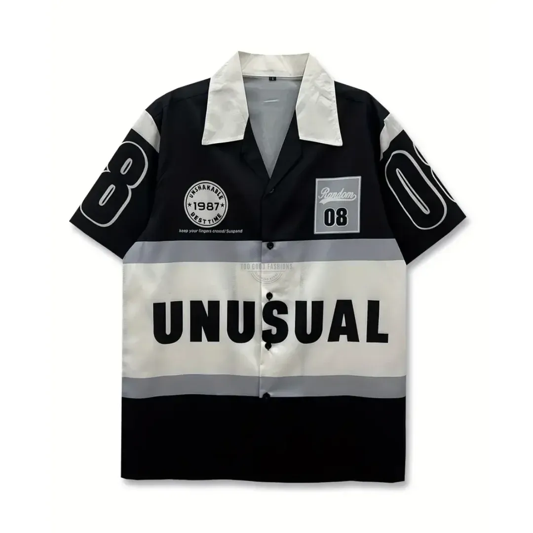 Unusual Printed Short-Sleeve Shirt