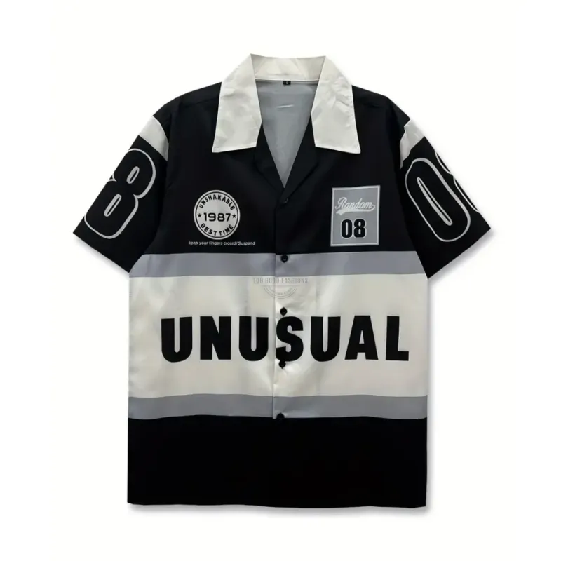 Unusual Printed Short-Sleeve Shirt