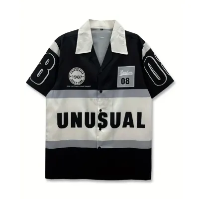 Unusual Printed Short-Sleeve Shirt