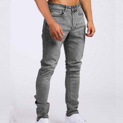 Grey Wash Slim-Fit Jeans