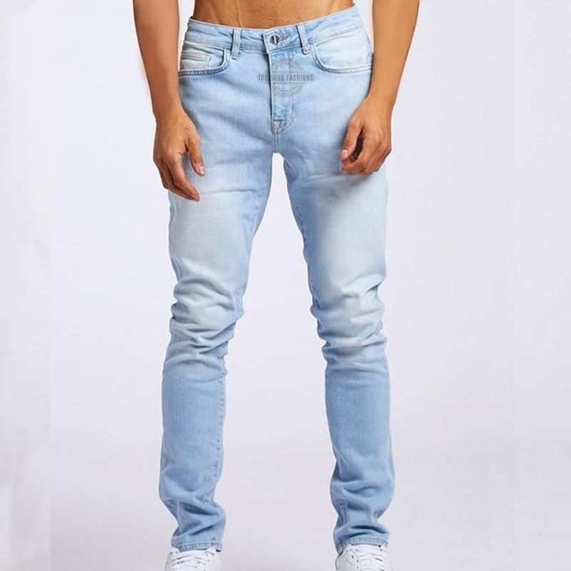 Light Blue Wash Slim-Fit Jeans