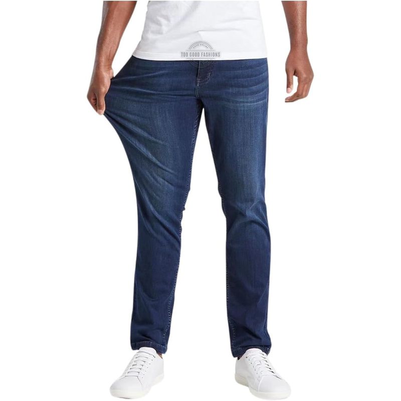 Dark Blue Wash Slim-Fit Jeans