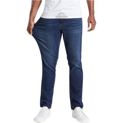 Dark Blue Wash Slim-Fit Jeans