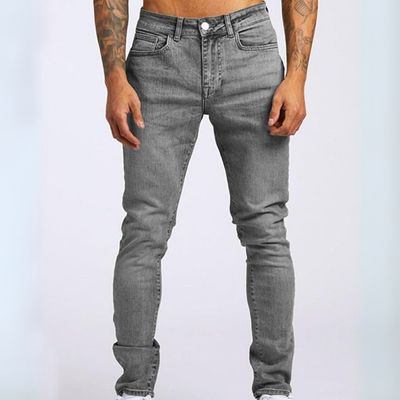 Grey Wash Slim-Fit Jeans