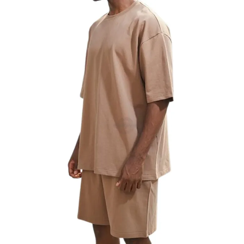 Brown T-Shirt &amp; Pants 2pc Casual Set