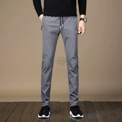Men's gray slim fit joggers