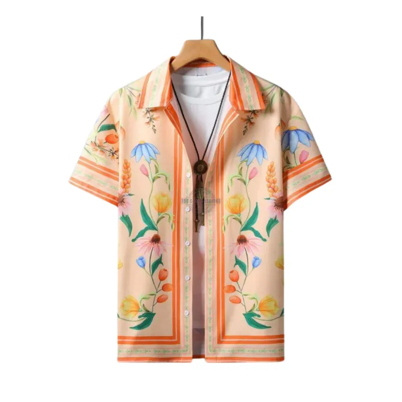 Orange Garden Short-Sleeve Shirt