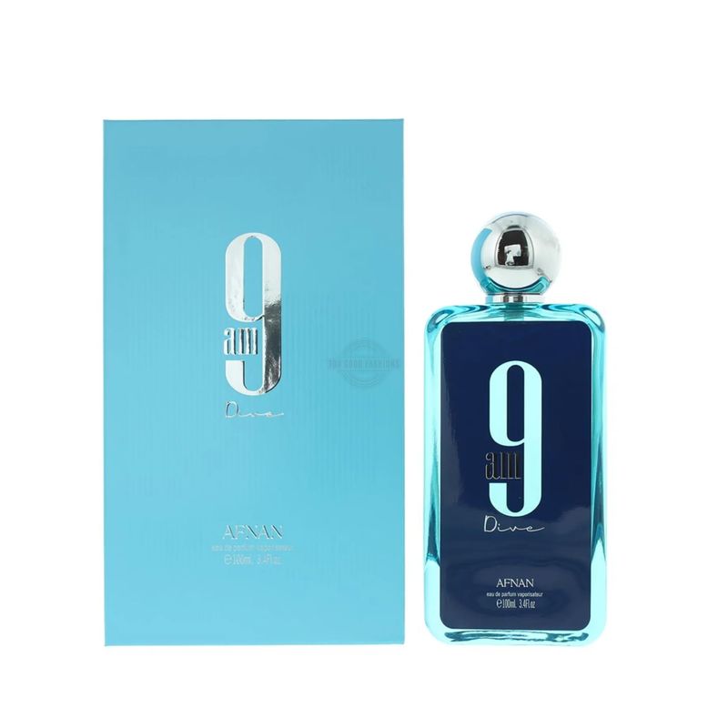Afnan 9AM Dive perfume bottle

