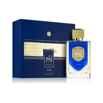 Lattafa Liam Blue Shine Unisex Eau de Parfum 3.4oz bottle

