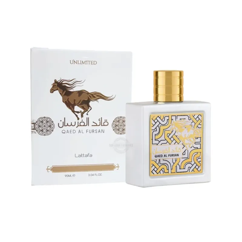 Lattafa Qaed Al Fursan perfume bottle