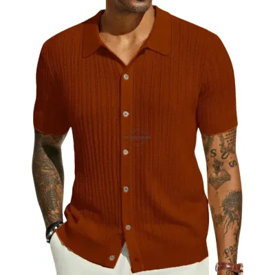 Mahogany Knit Short-Sleeve Shirt