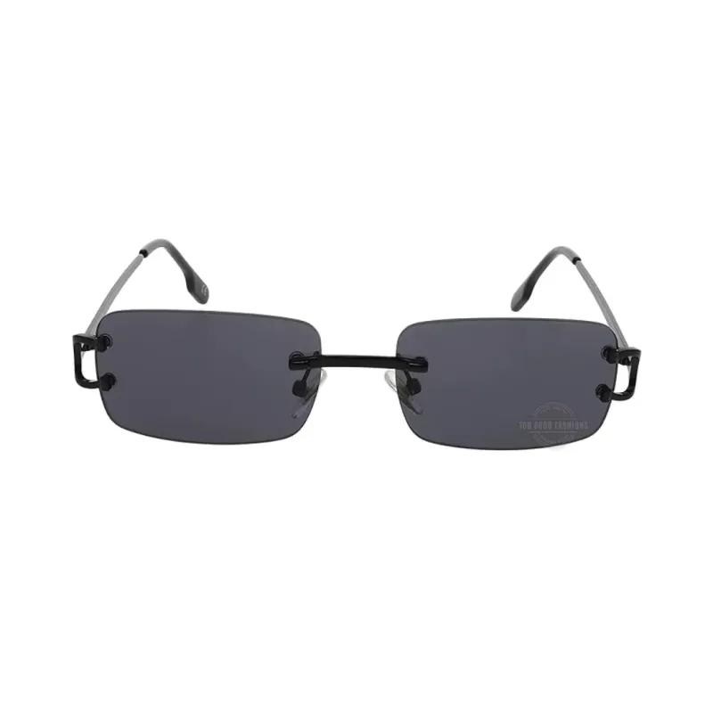 All Black Unisex Rimless Shades